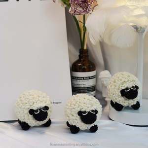 Ovejas tierra hecha a mano bordada felpa algodón orgánico Adorable respetuoso con el medio ambiente alivio del estrés juguete regalo perfecto para cualquier edad Piggy Bag - Product Image 4