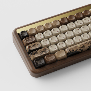 <span class=keywords><strong>Teclado</strong></span> Mecánico de Madera AKKO MU01, Procesamiento CNC de Nogal, Estructura Gasket, Teclas con Sublimación de Tinte, Interruptores Intercambiables <span class=keywords><strong>en</strong></span> Caliente CNC, Retroiluminación RGB, 2.4Ghz - Product Image 2