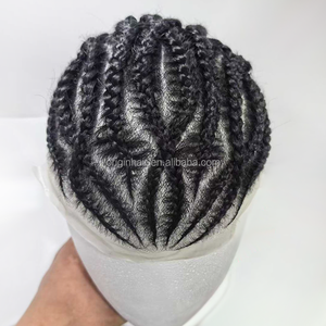 Cheveux Naturels 100% Indiens Remy, Perruque Frontale en PU, Bouclés Crépus, Modèle Moyen, <span class=keywords><strong>Blond</strong></span> 22 613 #   Système de remplacement de tresses pour hommes - Product Image 2