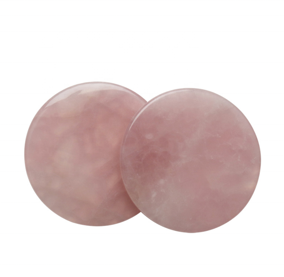 Pink Round Eyelash Extension Jade Gasket Smooth Crystal Stone Pad Jade Terrace for Drip Glue Holder Pallet Eyelash Planting Tool