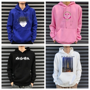 Felpe con cappuccio in pile di alta qualità 330gsm semplici nere oversize a tracolla per uomo con stampa Logo personalizzata - Product Image 5