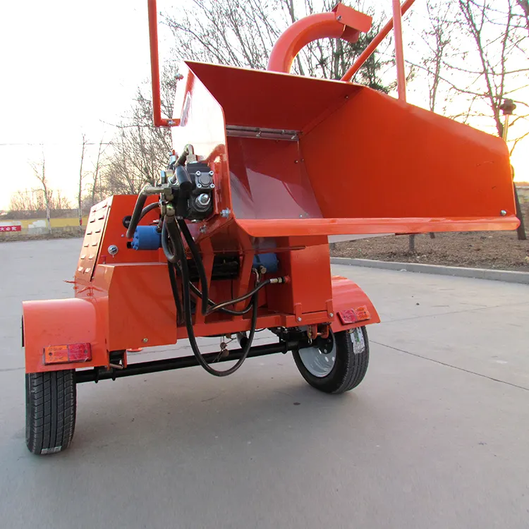 ATV garden wood chipper forestry machine shidder max chipping diameter diesel engine log chipping machine