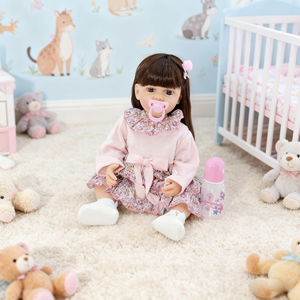 <span class=keywords><strong>Poupée</strong></span> Bébé Réaliste en Silicone Souple de Qualité Supérieure avec Détails 3D Colorés pour Filles en Bas Âge – Jouet de Jeu Réaliste, Cadeau Idéal - Product Image 4