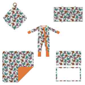Pijamas <span class=keywords><strong>de</strong></span> Bebé Recién Nacido con Doble Cremallera, Unisex, <span class=keywords><strong>de</strong></span> Bambú Tejido, Cómodos, con Estampado, al por Mayor - Product Image 2