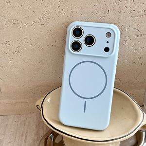 Custodia magnetica in Silicone liquido per <span class=keywords><strong>iPhone</strong></span> 17 Pro Max 15 14 Plus 13 12 16 Pro Max <span class=keywords><strong>11</strong></span> [6.7/<span class=keywords><strong>6.1</strong></span> pollici] Cover per telefono con ricarica Wireless - Product Image 6