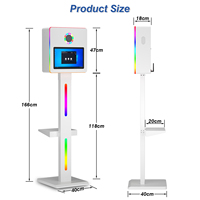 Écran de photomaton vertical électrique pour impression instantanée, compatible avec les appareils photo reflex, photomaton à 360 degrés, construction métallique