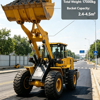 Chargeur frontal stable de 5 tonnes, grand réservoir de carburant, longue autonomie, équipement de chargement sur roues
