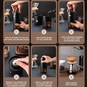 เครื่องบดกาแฟไฟฟ้าขนาดเล็ก เครื่องบดกาแฟแบบ Burr เครื่องบดกาแฟขนาดเล็ก - Product Image 6