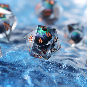 7PCS DND D20 Liquid Core Dragon's Eye Dice Sets para COC Dungeon y Dragon Pathfinder RPG Juegos de rol Party - Product Image 3