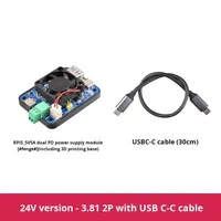 Module d'alimentation dédié Raspberry Pi 5 5V5A double PD Modules et kits électroniques avec entrée large tension 9-24V double sortie