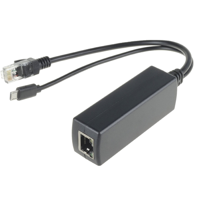 One Channel Gigabit POE Splitter DC Out  Cable 5V  DC  RJ45 Port TPYE C Micro USB  DC in