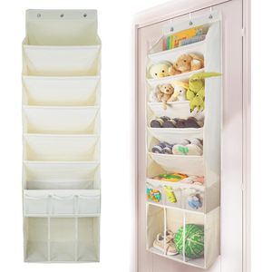 Over The Door <b>Shoe</b> Organizer 33x15x85cm With 5 Slanted Compartments Removable Bin Transparent Pockets Waterproof Polyester - Product Image 5