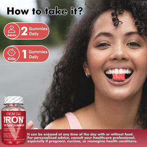 Premium Iron Vegan Gummies 60 Gummies pembuat darah Energi & dukungan kekebalan tubuh suplemen diet - Product Image 3