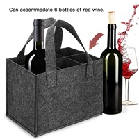 Sac fourre-tout en feutre non tissé personnalisable et écologique, motif lettres, haute qualité, 6 compartiments, pour le stockage de bière et de vin rouge - Vente en gros