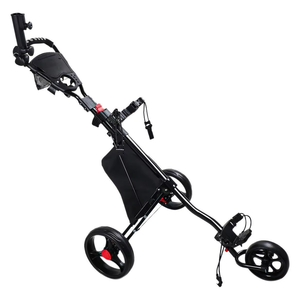 Prix direct d'usine, chariot de golf manuel pliable à 3 roues noir MATRIX A021 en aluminium, vente en gros - Product Image 5