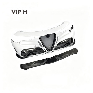 Kit di Aggiornamento <span class=keywords><strong>Paraurti</strong></span> <span class=keywords><strong>Anteriore</strong></span> <span class=keywords><strong>Alfa</strong></span> <span class=keywords><strong>Romeo</strong></span> Stelvio GTAm - <span class=keywords><strong>Paraurti</strong></span> e Kit Carrozzeria Modificati in Fibra di Carbonio, Finitura Nera Lucida, Facile Installazione - Product Image 3