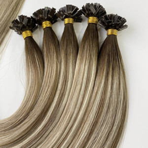 Estensioni di Capelli Umani Vergini 10A Morbidi con Punta Piatta in Cheratina, Personalizzabili <span class=keywords><strong>e</strong></span> Tinture Personalizzate - Product Image 3