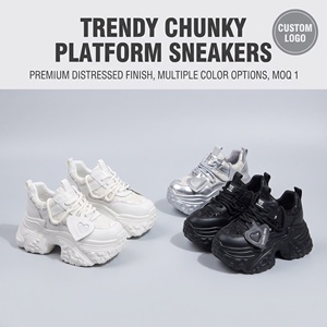 En gros <span class=keywords><strong>Baskets</strong></span> Chunky Y2K Cœur pour Femme avec Semelle Épaisse Magma Rehaussée de 8 cm - Product Image 1