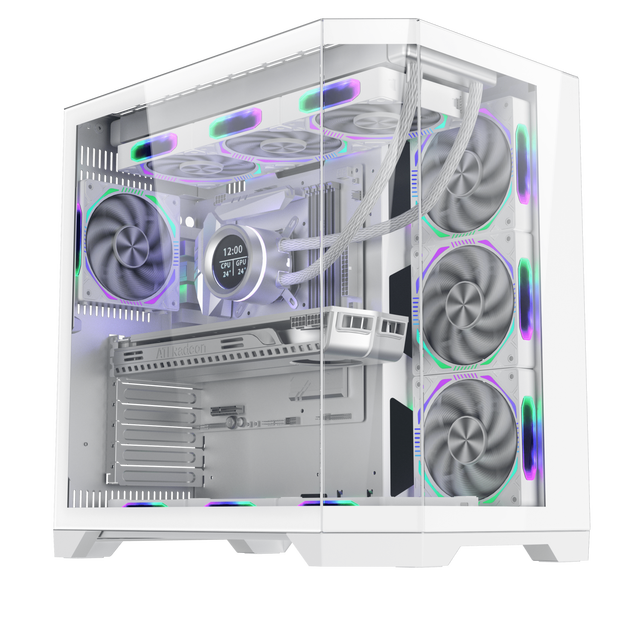 Three-sided Glass ROG SnowBlister M-ATX Motherboard Supports 360 CPU Water Cooling Customized Theme Computer PC case