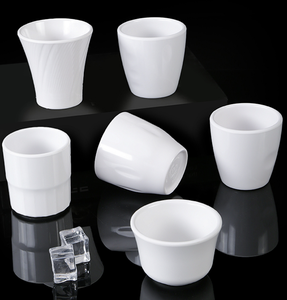 Tasse de dîner de restaurant facile à laver avec LOGO personnalisé tasse de thé en plastique mélamine blanche pour la restauration - Product Image 6