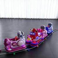 Train électrique commercial intérieur/extérieur, voiture télécommandée multi-places pour enfants pour parcs d'attractions, centres commerciaux, crèches