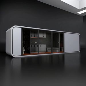 Casa Prefabricada Tipo Cabaña de 20 pies/40 pies, Casa Móvil Expandible Asequible de Fábrica, Casa Modular Deslizante con Cocina - Product Image 1