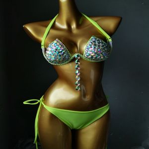 9 colores Stock Lencería sexy Night Club Wear Mujeres <span class=keywords><strong>String</strong></span> Bragas Super Micro <span class=keywords><strong>Glitter</strong></span> Bikini con cristal - Product Image 2