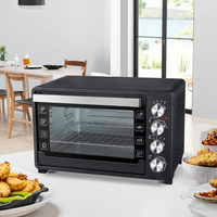 Four à pizza et pain électrique intelligent SKD CKD de luxe OTG, 30L, noir, à commande mécanique, pour comptoir, usage domestique