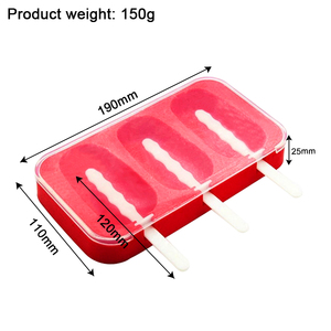 Moldes de silicona para helados, juego de 4 piezas, sin BPA, fáciles de desmoldar, con tapas, reutilizables, para hacer helados caseros para niños, anti-<span class=keywords><strong>goteo</strong></span>. - Product Image 3
