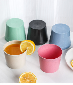 Gobelet écologique en paille de blé réutilisable et incassable pour hôtel, dortoir étudiant, salle de bain - Product Image 3