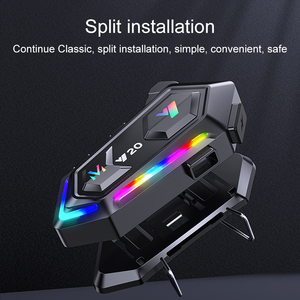 Casque de moto Y20 avec casque Bluetooth, lecteur de musique, communicateur, lumières RGB colorées, étanche, haut-parleurs 1000mAh - Product Image 4