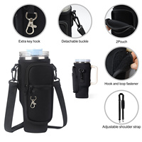 Pochette de transport personnalisée en néoprène avec fermeture éclair pour téléphone, porte-gobelet isotherme 30oz 40oz et bouteille d'eau, avec bandoulière