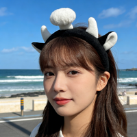 Serre-tête en coton personnalisé avec oreilles d'ours en peluche mignonnes, style dessin animé, pour femme, idéal pour les fêtes, vente en gros