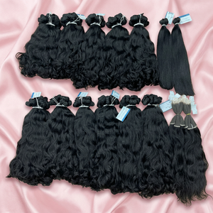 Extensiones de Cabello Humano Virgen Vietnamita de Calidad de Exportación, Ondulado Natural, Trama Gruesa, Puntas Llenas, Gran Stock - Product Image 1