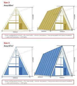 Design moderno una casa con struttura in acciaio Villa Aparthotel di lusso triangolo casa prefabbricata <span class=keywords><strong>Resort</strong></span> - Product Image 5