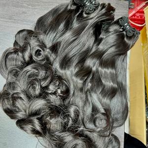 印度人发生天然黑色10-30英寸扭结卷曲宽松深波人发 - Product Image 2