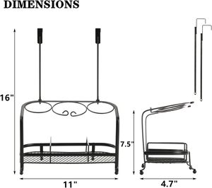 Soporte de Pared Moderno para Secador de Pelo, Organizador Metálico Resistente, Estante de Almacenamiento Deslizante Multifuncional para Herramientas de Baño - Product Image 4