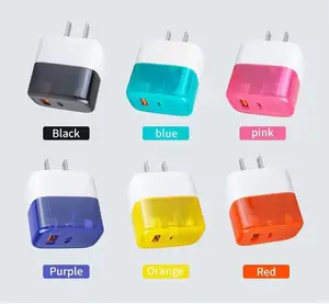 New Arrival Rapid Charge PD Adapter Transparent Wall Plug High Efficiency Charging for Mobile Charging Station On-the-Go