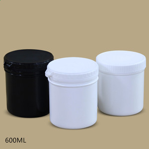 Extra Thick 600ml Plastic Sealing Jar With Lid Wide Mouth Electronic Solder Paste Plastisol Packing Can