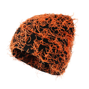 Bonnet tricoté doux et déchiré Y2K camouflage vert herbe avec logo personnalisé JX pour l'hiver - Product Image 4