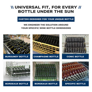 Şarap Deposu Depolama için TER Galvanizli Kaynaklı İstiflenebilir Katlanabilir Tel Örgü Kafes Konteyner - Product Image 5