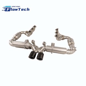 Système d'échappement complet SS304 avec collecteurs catalysés et silencieux arrière à soupapes pour Porsche 991.1/991.2 GT3 3.8L/4.0L – Finition sablée - Product Image 2
