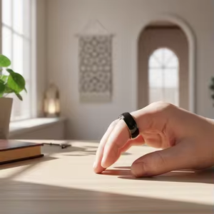 Bague Zikr en acier inoxydable durable, compteur de versets du Coran, accessoire de prière islamique minimaliste pour femmes, bague Tasbih musulmane - Product Image 1