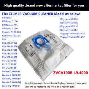 Großhandel Mikrofaser Vlies-Staubbeutel für ZVCA100B Staubsauger Teile Zubehör Ersatzteile - Product Image 5