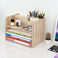 Organizador de Escritorio para Suministros de Oficina, Estante para Documentos, Libros y Papel A4, Estante de Almacenamiento, Cartón para Lápices
