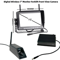 Système de caméra de recul pour chariot élévateur sans fil numérique AHD 7'' TFT avec enregistreur DVR portable, moniteur et base magnétique IR