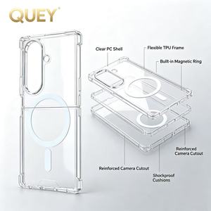 Étui de protection magnétique transparent étanche à chargement sans fil, design sportif, pour Z Fold <span class=keywords><strong>2</strong></span>/3/4, coque en TPU antichoc et anti-jaunissement - Product Image 1