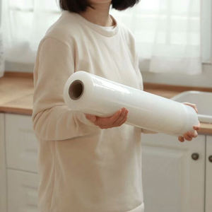 Rouleau géant de film alimentaire hydrosoluble transparent pour champignons + Lot de papier sulfurisé anti-graisse pour restaurant et cuisson, pour la cuisine - Product Image 2