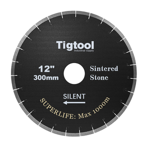 <span class=keywords><strong>Superlife</strong></span> Max 1000m Coupe sans copeaux 45 °   Lame de scie silencieuse en pierre frittée Tigtool 12''/300mm pour coupe d'angle - Product Image 1