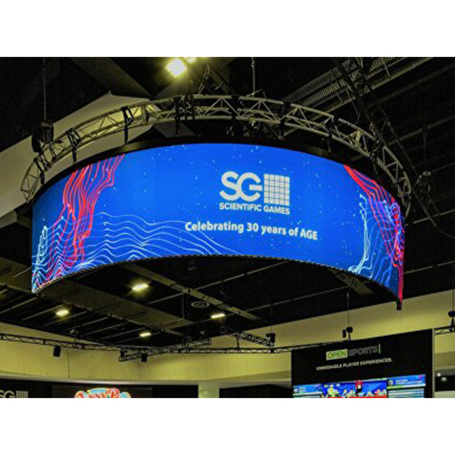 P1.2 P1.5 P1.8 P2 P2.5 P3 P4 Flexibles Led Screen Rollup Panel Round Display for Trade Show Exhibition
